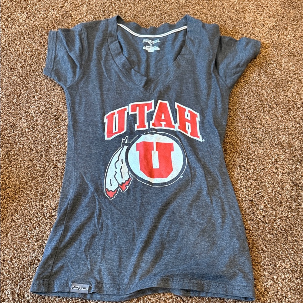 Jansport Charcoal V-Neck T-Shirt